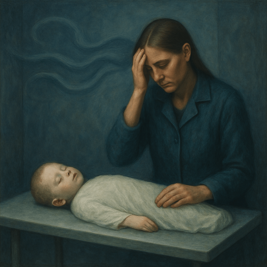 جسدٌ صغيرٌ على طاولة&nbsp;باردة