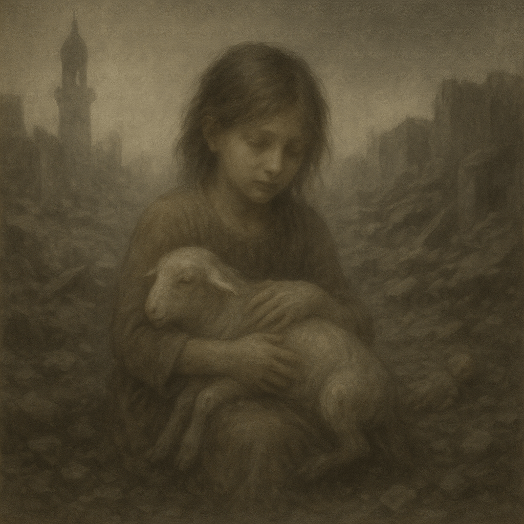 العيد قادمٌ... لكن من سيذبح الخِراف؟ وقد ذُبح الأطفالُ نياماً وأُكلتِ الأجسادُ نيئةً تحت عينِ السماء.